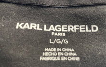 Load image into Gallery viewer, Karl Lagerfeld Womens Black Embellished Short Sleeve T-Shirt Size Large
