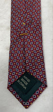 Load image into Gallery viewer, Lauren Ralph Lauren Mens Red Diamond Geometric Print Keeper Loop Pointed Tie
