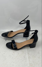 Load image into Gallery viewer, Top Moda Womens Black Open Toe Block Heels Adjustable Ankle Strap Sandals Sz 10
