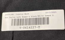 Load image into Gallery viewer, Ann Taylor Loft Womens Black White Floral Short Sleeve Shift Dress Size 2P
