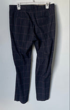 Load image into Gallery viewer, Banana Republic Womens Blue Plaid Print Flat Front Pockets Ankle Pants Size 8
