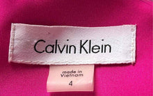 Load image into Gallery viewer, Calvin Klein Womens Pink Sleeveless Crew Neck Back Zip Sheath Dress Size 4
