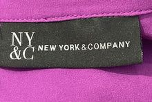 Load image into Gallery viewer, New York &amp; Company Womens Purple Sleeveless Collared Blouse Top Size XL
