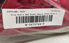 Load image into Gallery viewer, Fila Kids Original Fitness 3CM00761-661 Red Black Lace-Up Sneaker Shoes Size 2
