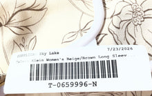 Load image into Gallery viewer, Calvin Klein Womens Beige Brown Floral Long Sleeve Button Front Blouse Top Sz M
