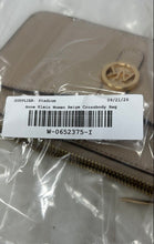 Load image into Gallery viewer, Anne Klein Womens Beige Pebbled Faux Leather Zip Top Chain Strap Crossbody Bag
