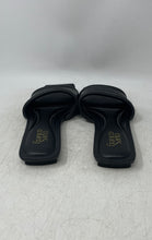 Load image into Gallery viewer, Franco Sarto Womens Caven Black Leather Square Toe Slip-On Slide Sandals Size 9M
