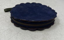 Load image into Gallery viewer, Lucky Brand Womens Green Blue Suede Scalloped Zipper Wristlet Wallet

