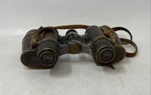 Load image into Gallery viewer, Vintage E. Krauss Brown Gold-Tone Leather-Wrapped And Brass Field Binoculars
