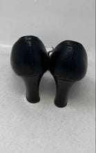 Load image into Gallery viewer, Ann Taylor Loft Womens Black Leather Peep Toe Slip-On D'Orsay Heels Size 7M
