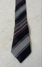 Load image into Gallery viewer, Ermenegildo Zegna Mens Multicolor Striped Print Silk Keeper Loop Designer Tie
