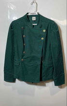 Load image into Gallery viewer, Cabi Womens Green Corduroy Double Breasted Long Sleeve Pockets Military Jacket L
