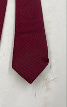 Load image into Gallery viewer, Valentino Mens Burgundy Textured Silk Keeper Loop Adjustable Pointed Tie
