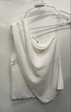 Load image into Gallery viewer, Zara Womens White Sleeveless Regular Fit One Shoulder Layered Blouse Top Size M
