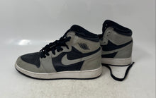 Load image into Gallery viewer, Nike Boys Air Jordan 1 Retro High 575441-035 Gray Black Basketball Shoes Size 7Y

