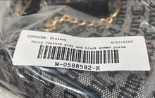 Load image into Gallery viewer, Juicy Couture Womens Gray Black Monogram Print Crossbody Purse With Tags
