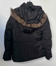 Load image into Gallery viewer, Dollhouse Womens Black Long Sleeve Hooded Full-Zip Puffer Jacket Size Large
