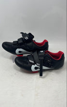 Load image into Gallery viewer, Peloton Mens PL-SH-B-42 Black White Adjustable Strap Cycling Shoes Size EUR 42
