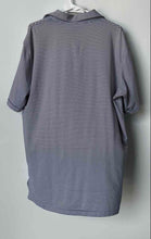 Load image into Gallery viewer, Peter Millar Mens Gray Striped Short Sleeve Collared Polo Shirt Size Large
