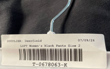 Load image into Gallery viewer, Loft Womens Black Flat Front Belt Loops Slash Pockets Dress Pants Size 2

