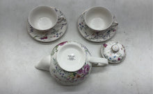 Load image into Gallery viewer, Shabby Chic Teaware Collection Multicolor Floral Print Porcelain Tea Set
