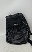 Load image into Gallery viewer, Rolim Womens Black Leather Outer Pockets Adjustable Shoulder Strap Backpack
