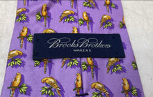 Load image into Gallery viewer, Brooks Brothers Makers Mens Purple Printed Classic Pointed Neck Tie
