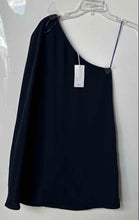 Load image into Gallery viewer, Mango Womens Blue One Shoulder Long Sleeve Pullover Blouse Top Size 4
