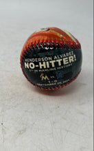 Load image into Gallery viewer, Orange Black Miami Marlins Henderson Alvarez No Hitter 2013 Baseball Ball
