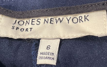 Load image into Gallery viewer, Jones New York Womens Navy Blue Flat Front Regular Fit Trouser Pants Size 6
