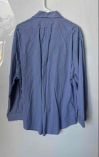 Load image into Gallery viewer, Ralph Lauren Mens Blue Striped Cotton Custom Fit Dress Shirt Size 18 34/35
