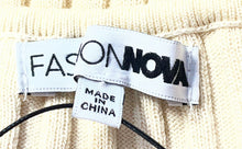 Load image into Gallery viewer, Fashion Nova Womens Cream Long Sleeve Sweater Dress Size 1X With Tag

