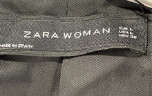 Load image into Gallery viewer, Zara Womens Black Roll-Up Sleeve Shawl Collar Open Front Blazer Size Large
