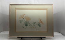 Load image into Gallery viewer, Vintage Framed Morning Glory Flowers By Stephanie Signed Pastel Art Painting
