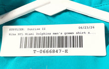 Load image into Gallery viewer, Nike Mens Green Miami Dolphins Short Sleeve Collared NFL Polo Shirt Size M
