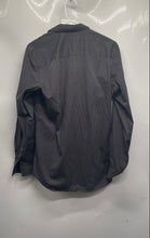 Load image into Gallery viewer, Calvin Klein Mens Gray Pinstripe Non Iron Classic Fit Collared Dress Shirt Sz XS

