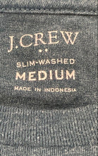 Load image into Gallery viewer, J.Crew Mens Blue Slim-Washed Chest Pocket Short Sleeve Crew Neck T-Shirt Size M
