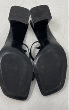 Load image into Gallery viewer, Zara Womens Black Leather Open Toe Adjustable Buckle Ankle Strap Heels Sz EUR 36
