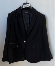 Load image into Gallery viewer, Emily Womens Black Notch Lapel Single-Breasted One-Button Blazer Jacket Size 16W
