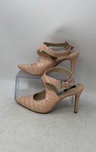 Load image into Gallery viewer, Jones New York Womens Blush Pink Croc Embossed Ankle Strap Heels Size 8.5M
