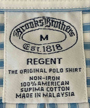 Load image into Gallery viewer, Brooks Brothers Mens Blue White Long Sleeve Button-Up Shirt Size M
