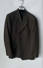 Load image into Gallery viewer, Bernini Mens Brown Plaid Print Long Sleeve 3-Button Blazer Size 40R Italy
