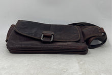 Load image into Gallery viewer, Jack Georges Womens Voyager Brown Leather Adjustable Rectangle Crossbody Bag
