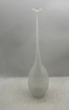 Load image into Gallery viewer, White Glass Striped Handmade Home Decorative Collectible Bottle Vase
