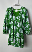 Load image into Gallery viewer, Kate Spade New York Womens Green And White Floral Print Poplin Mini Dress Size S
