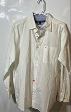 Load image into Gallery viewer, Tommy Hilfiger Mens White Long Sleeve Classic Fit Button-Up Shirt Size Medium
