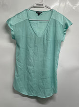 Load image into Gallery viewer, Express Womens Light Blue Cap Sleeve V-Neck Pullover Blouse Top Size Medium
