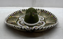 Load image into Gallery viewer, Pigalle Unisex Green Velvet Embroidery Traditional Mexican Mariachi Sombrero Hat
