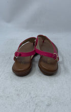 Load image into Gallery viewer, Michael Kors Womens MK Plate Pink Leather Open Toe Flat Thong Sandals Size 8M
