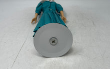Load image into Gallery viewer, Blonde Hair Blue Eyes Princess Diana Play Doll In Green Dress With Display Stand
